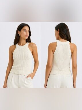 Oat New York Cream Knit Spring Summer Top Minimalist Clean Style